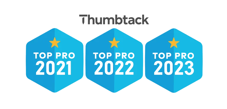 Thumbtack Logo - showing "Top Pro" for 2021 - 2023